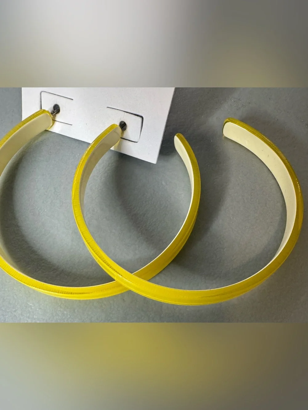 Yellow Hoop Earrings acrylic